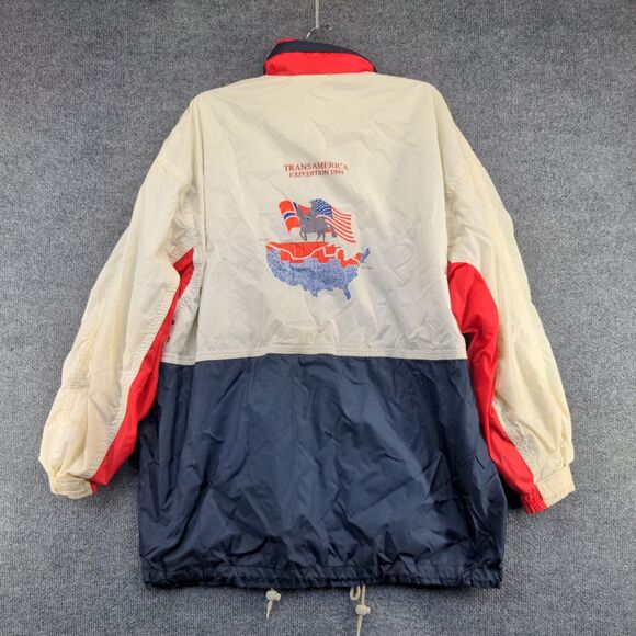 Transamerica Expedition 1994 Men's Windbreaker Jacket Large Multicolor Full Zip - Picture 5 of 16